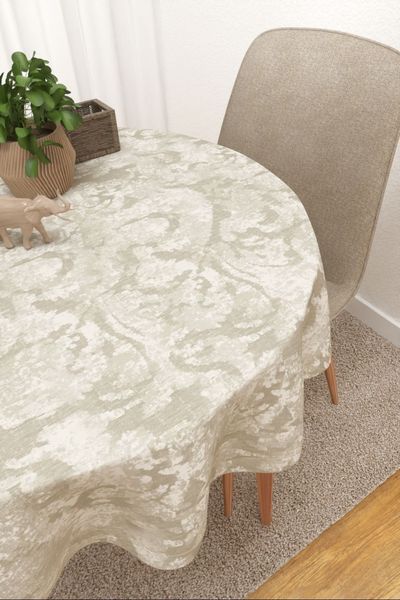 Miravalle #3J von Lysel - Tischdecke rund in beige