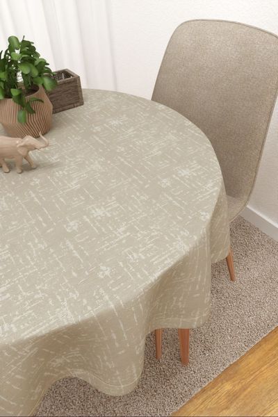 Culiacan #3J von Lysel - Tischdecke rund in beige
