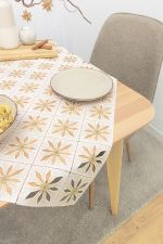 sekt-gold Vorschau Sternentanz #1W Plauener Spitze® - Tischdecke in Gold sekt-gold