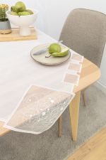 ecru Vorschau Mendiola #1W Plauener Spitze® - Tischdecke in Weiß ecru