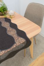 dunkelgrau Vorschau Melina #1W Plauener Spitze® - Tischläufer in Beige dunkelgrau