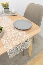 rohweiß Vorschau Riona #1W Plauener Spitze® - Tischläufer in Rot rohweiß