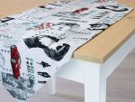 schwarz-weiß Vorschau Tischläufer Fashion Victim 40x90 #0Q schwarz-weiß