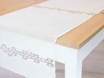 perlweiß Vorschau Tischläufer Perlenmanschette 36x98 #0U perlweiß