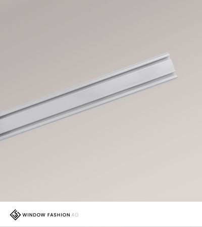 Vorhangschiene mit 2 Innenläufen in Grau