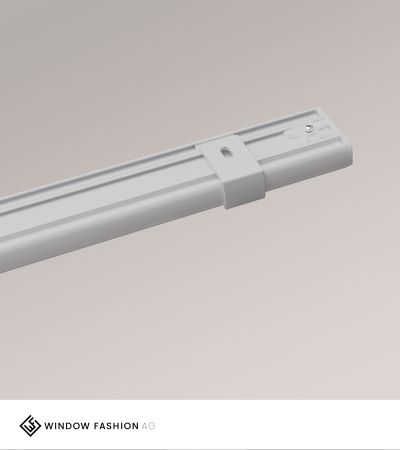 SET Vorhangschiene 115cm mit 2 Innenläufen für Deckenmontage in Grau