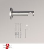 edelstahl-optik Vorschau Lysel - Träger offen für Opal-Stangen #1W edelstahl-optik