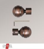 bronze Vorschau Lysel - 1 Paar Endstücke Kugel für Opal-Stangen #1W bronze