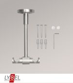 edelstahl-optik Vorschau Lysel - Universal Deckenträger offen für Topaz-Stangen #1W edelstahl-optik