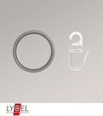 silber Vorschau Lysel - 10er SET Gardinenringe mit Gleiteinlage für Stangen Ø 16mm #1W silber