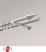 edelstahl-optik Vorschau Lysel - SET Kegel 2-Lauf Stangen Ø 20mm #1W edelstahl-optik