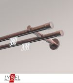 bronze Vorschau Lysel - SET Opal Innenlauf 160cm 2 Lauf Doppel-Kombiträger offen mit Endstücke Kappe in titan #1W bronze