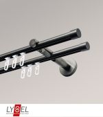 titan Vorschau Lysel - SET Opal Innenlauf 160cm 2 Lauf Doppel-Kombiträger offen mit Endstücke Kappe in titan #1W titan