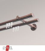 bronze Vorschau Lysel - SET Opal Innenlauf 160cm 2 Lauf Doppel-Kombiträger offen mit Endstücke Zylinder in titan #1W bronze