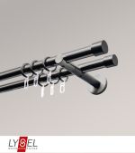 titan Vorschau Lysel - SET Opal 160cm Doppel-Kombiträger offen 2-Lauf mit Endstücke Kappe in Edelstahl-Optik #1W titan