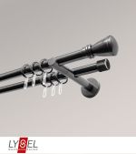 titan Vorschau Lysel - SET Opal 160cm Doppel-Kombiträger offen 2-Lauf mit Endstücke Konus in Edelstahl-Optik #1W titan