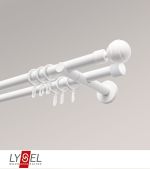 weiß Vorschau Lysel - SET Opal 160cm Doppel-Kombiträger offen 2-Lauf mit Endstücke Kugel in Weiß #1W weiß