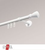 weiß Vorschau Lysel - SET Opal Innenlauf 160cm Träger geschlossen mit Endstücke Konus in Titan #1W weiß