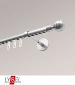 edelstahl-optik Vorschau Lysel - SET Opal Innenlauf 160cm Träger geschlossen mit Endstücke Kugel in Bronze #1W edelstahl-optik