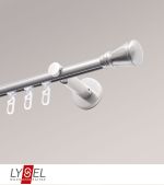 edelstahl-optik Vorschau Lysel - SET Opal Innenlauf 160cm Träger offen mit Endstücke Konus in Bronze #1W edelstahl-optik