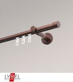 bronze Vorschau Lysel - SET Opal Innenlauf 160cm Träger offen mit Endstücke Kappe in Edelstahl-Optik #1W bronze