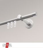 edelstahl-optik Vorschau Lysel - SET Opal Innenlauf 160cm Träger offen mit Endstücke Kappe in Edelstahl-Optik #1W edelstahl-optik