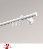 weiß Vorschau Lysel - SET Opal Innenlauf 160cm Träger offen mit Endstücke Kappe in Edelstahl-Optik #1W weiß