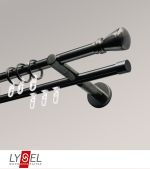 titan Vorschau Lysel - SET Opal Mix 160cm Doppel-Kombiträger offen 2-Lauf mit Endstücke Konus in Edelstahl-Optik #1W titan