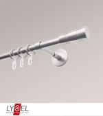 edelstahl-optik Vorschau Lysel - SET Opal 160cm Träger geschlossen mit Endstücke Cone in Titan #1W edelstahl-optik