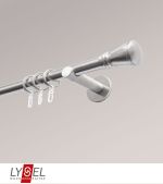 edelstahl-optik Vorschau Lysel - SET Opal 160cm Träger offen mit Endstücke Konus in Edelstahl-Optik #1W edelstahl-optik