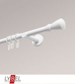 weiß Vorschau Lysel - SET Opal 160cm Träger offen mit Endstücke Konus in Edelstahl-Optik #1W weiß