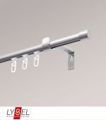 edelstahl-optik Vorschau Lysel - SET Topaz Innenlauf 160cm Träger ausziehbar mit Endstücke Kappe in Edelstahl-Optik #1W edelstahl-optik