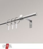 edelstahl-optik Vorschau Lysel - SET Topaz Träger ausziehbar 160cm mit Endstücke Kappe in Edelstahl-Optik #1W edelstahl-optik