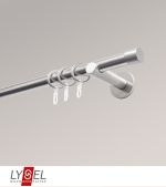 edelstahl-optik Vorschau Lysel - SET Topaz Träger offen 640cm mit Endstücke Kappe in Edelstahl-Optik #1W edelstahl-optik
