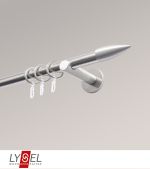 edelstahl-optik Vorschau Lysel - SET Topaz Träger offen 160cm mit Endstücke Patrone in Edelstahl-Optik #1W edelstahl-optik
