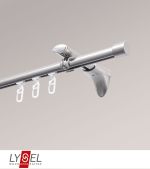 edelstahl-optik Vorschau Lysel - SET Topaz Innenlauf 160cm Universalträger mit Endstücke Kappe in Edelstahl-Optik #1W edelstahl-optik