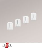 weiß Vorschau Lysel - SET Klebehaken für Vitragenstangen #1W weiß