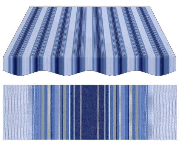 Markise Maßanfertigung Markise Irisun Fantasie Blu R498