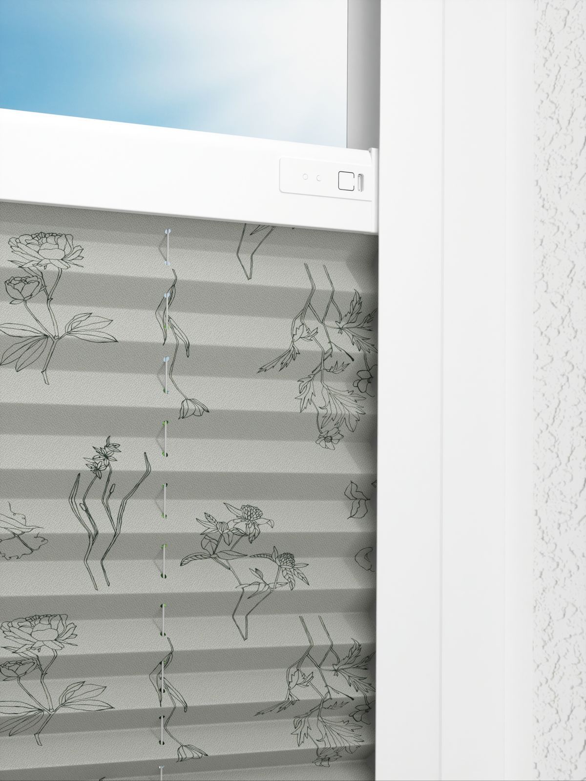 Detailansicht LYSEL HOME Plissee 437A Blüten