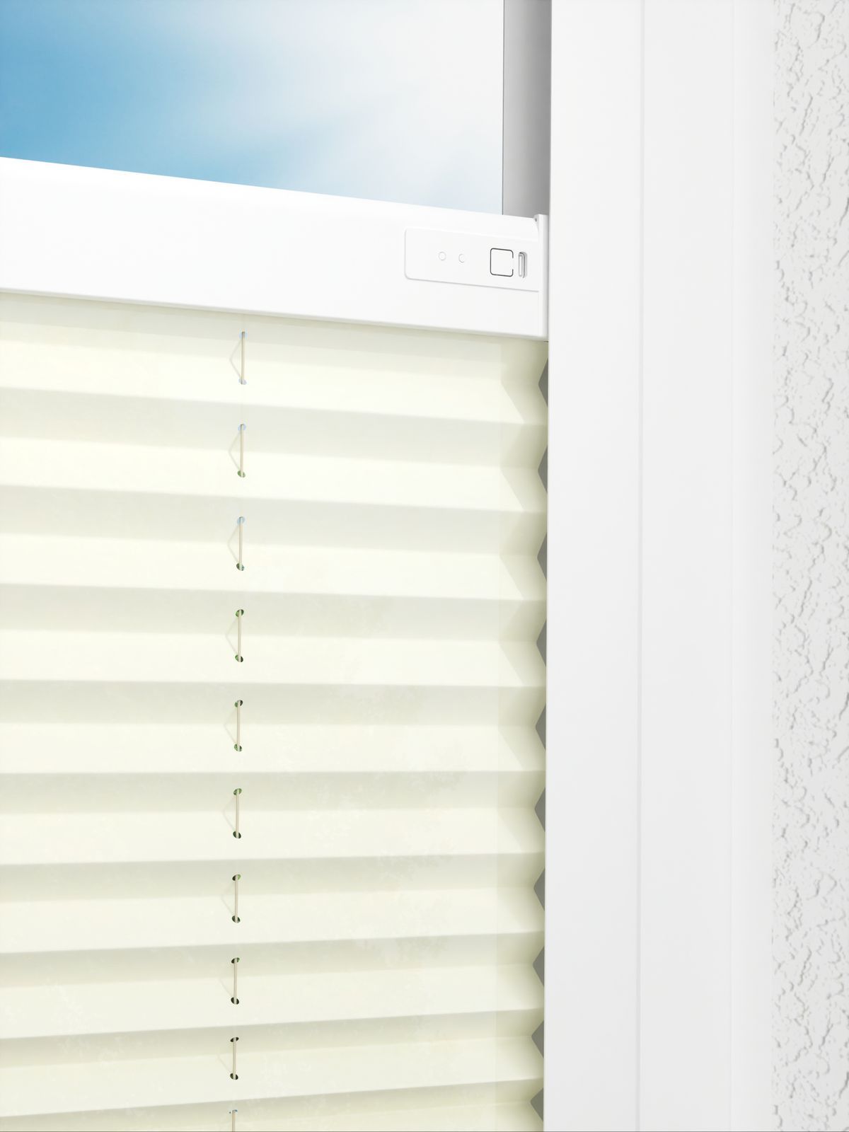 Detailansicht LYSEL HOME Plissee 207A Oliv Krepp