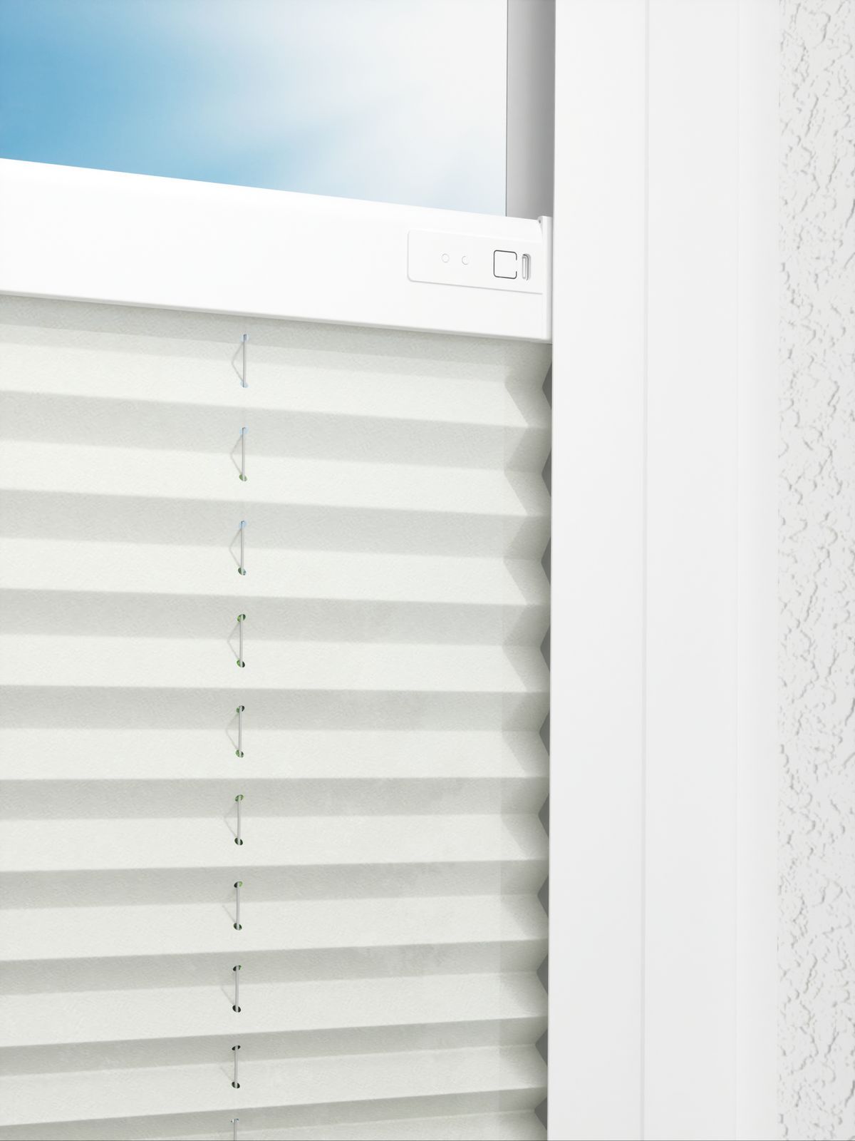 Detailansicht LYSEL HOME Plissee 206A Oliv Krepp