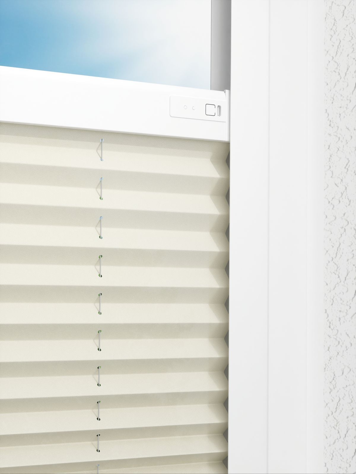 Detailansicht LYSEL HOME Plissee 125A Oliv Krepp