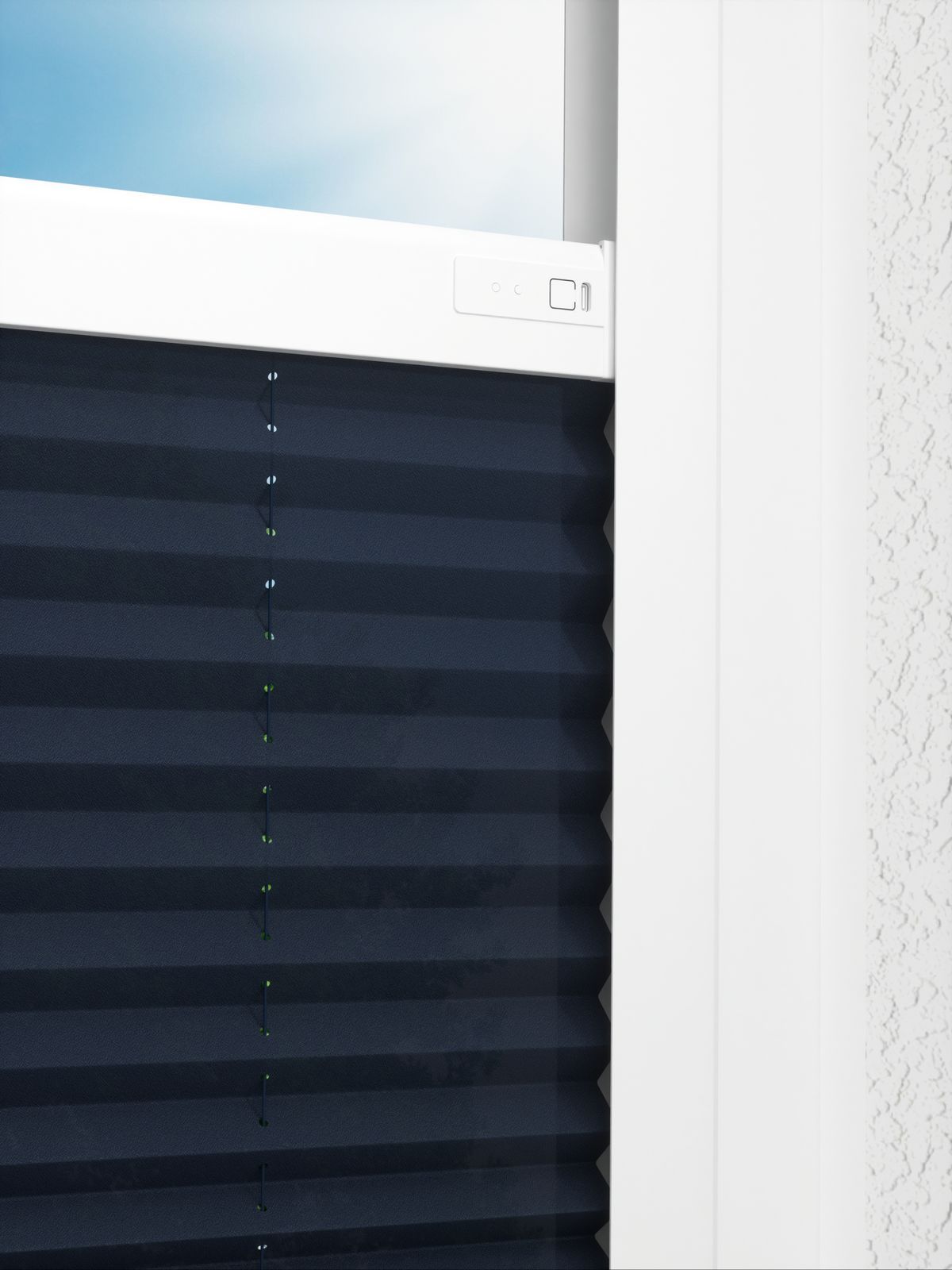 Detailansicht LYSEL HOME Plissee 237A Oliv Krepp