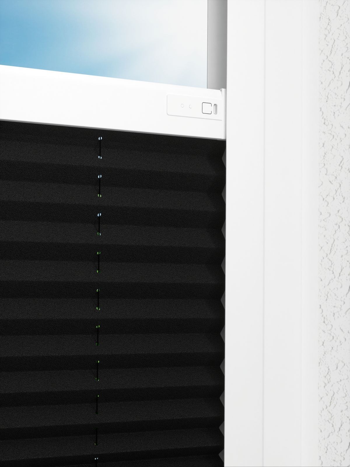 Detailansicht LYSEL HOME Plissee 238A Oliv Krepp BO