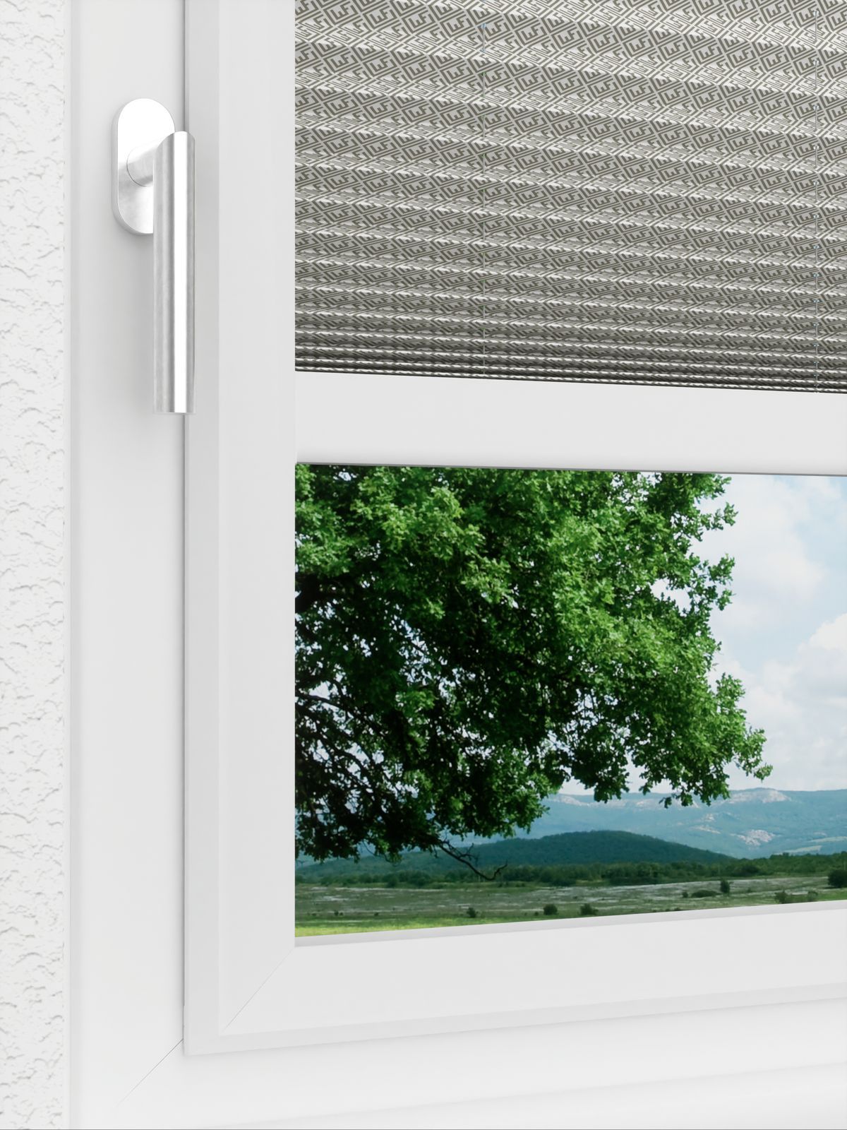 Detailansicht LYSEL HOME Plissee 210A Oliv Krepp