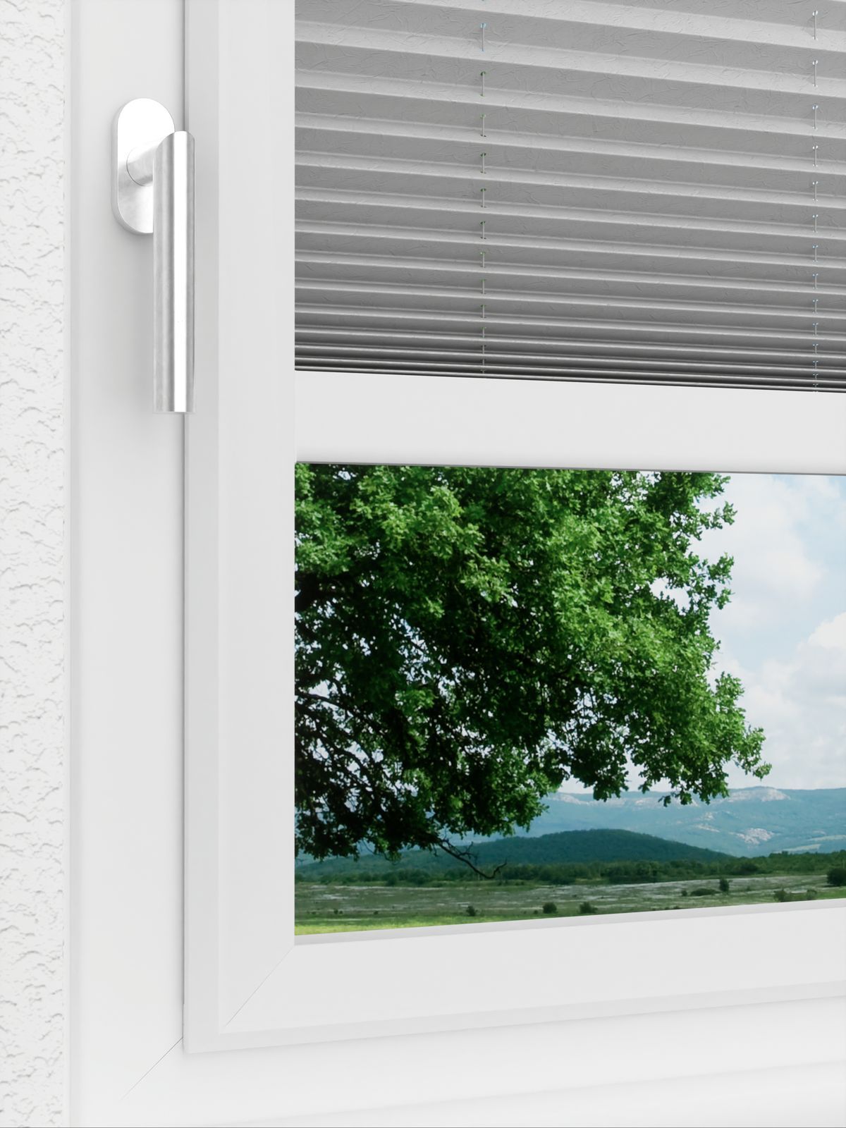 Detailansicht LYSEL HOME Plissee 239A Jarl Crush Pearl