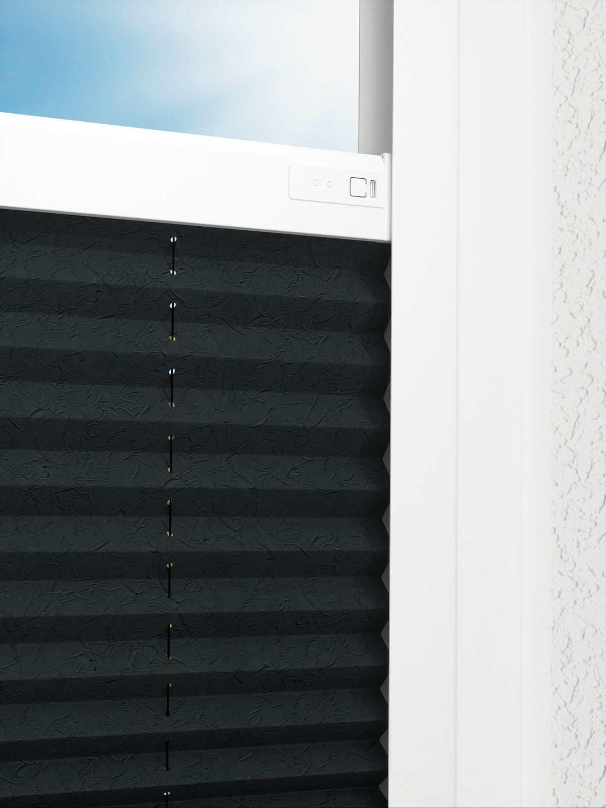 Detailansicht LYSEL HOME Plissee 301A Jarl Crush Pearl