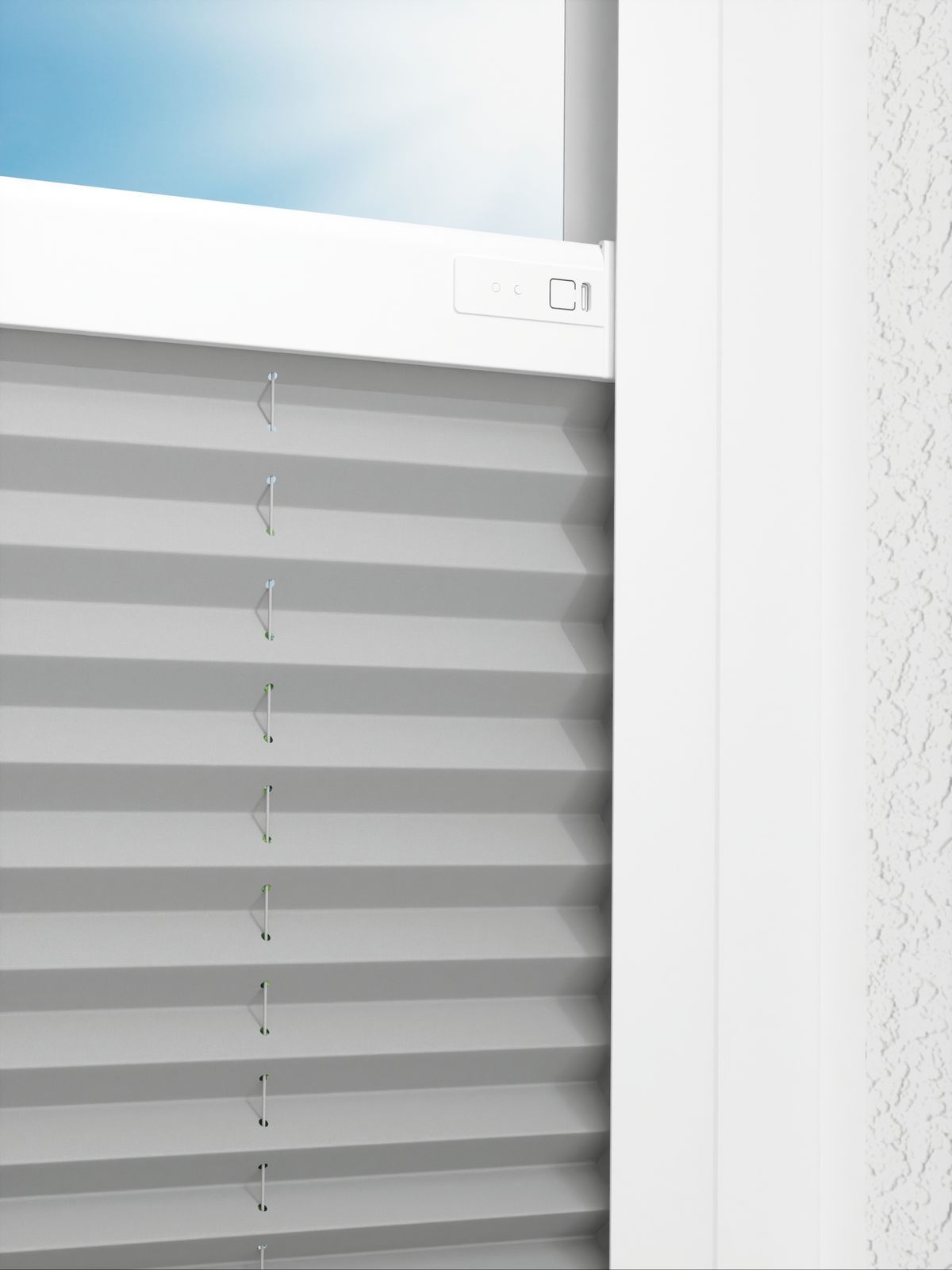 Detailansicht LYSEL HOME Plissee 214A Simo Pearl