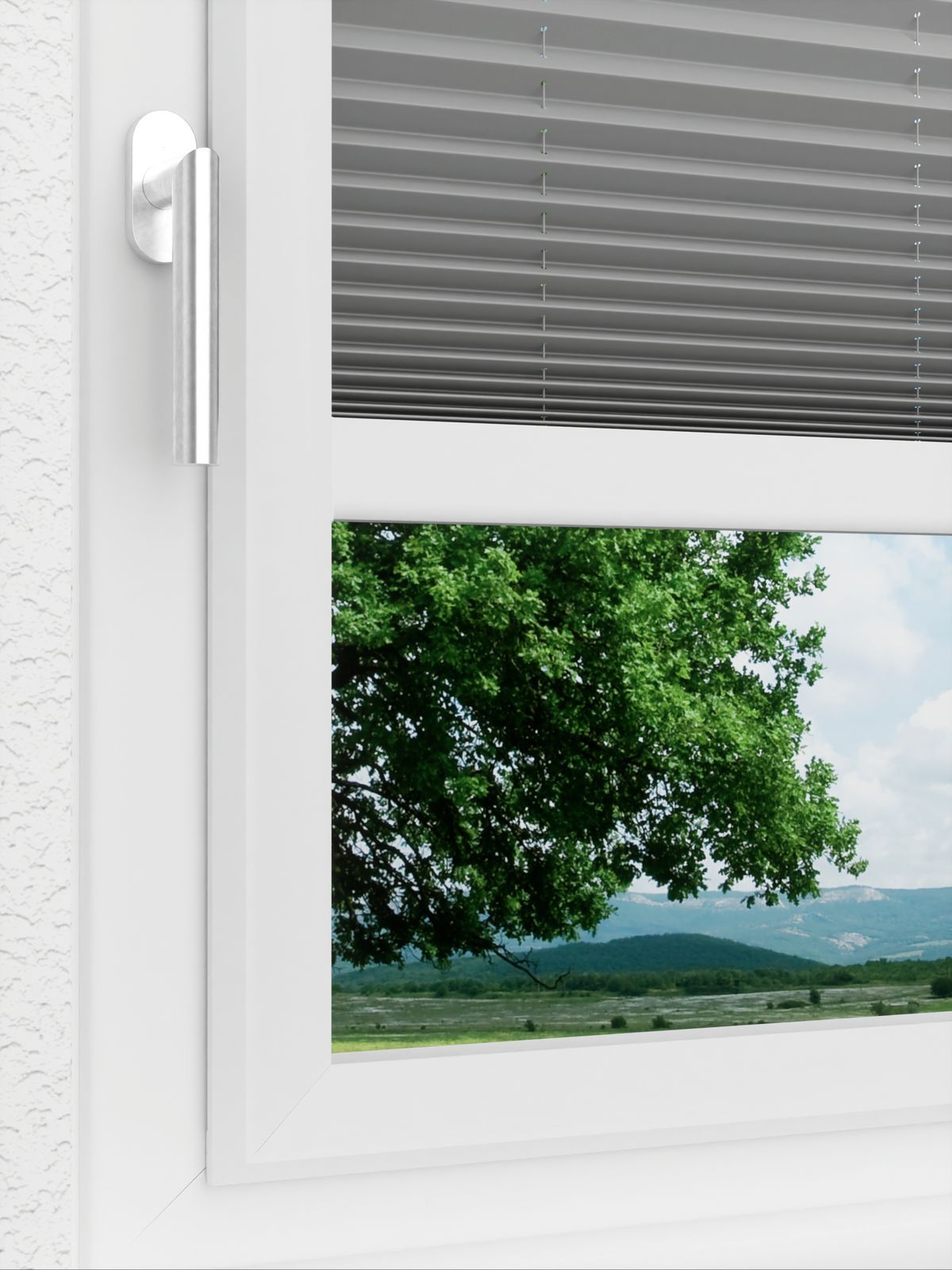 Detailansicht LYSEL HOME Plissee 214A Simo Pearl