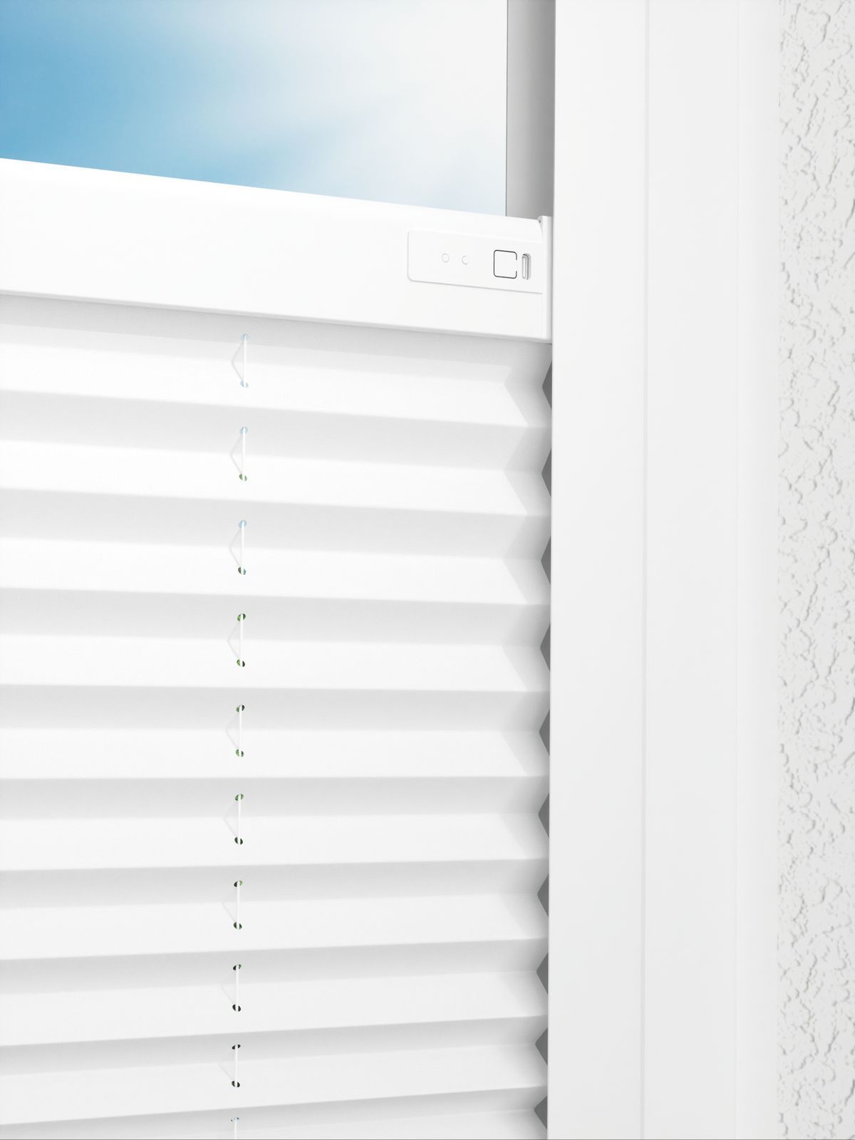 Detailansicht LYSEL HOME Plissee 209BOliv Krepp Pearl